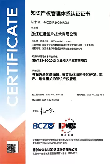 Intellectual Property Management System Certification