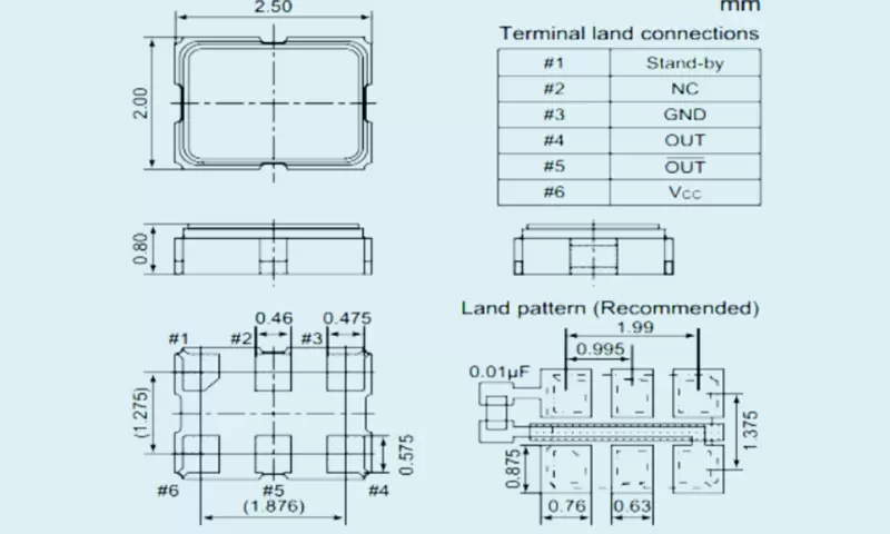 SMD Crystal Ocillators Differential Output