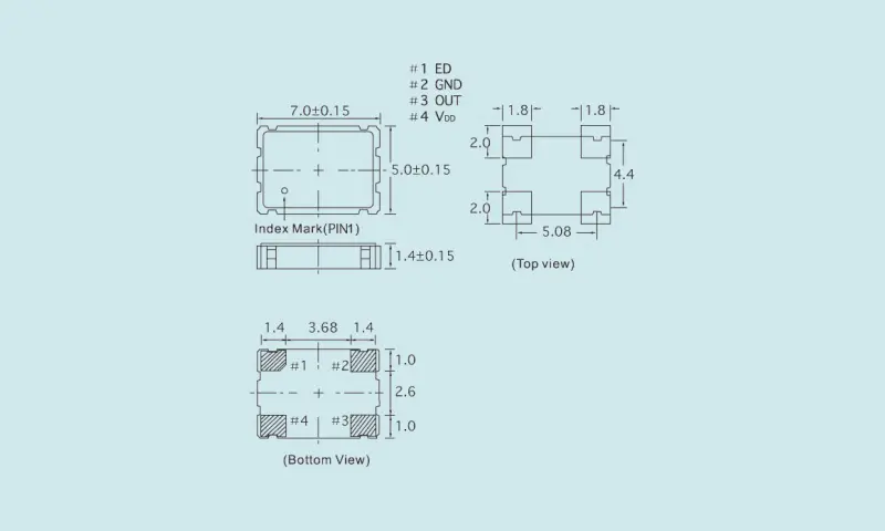 Quartz Crystal Resonator OSC 3.2&times;2.5