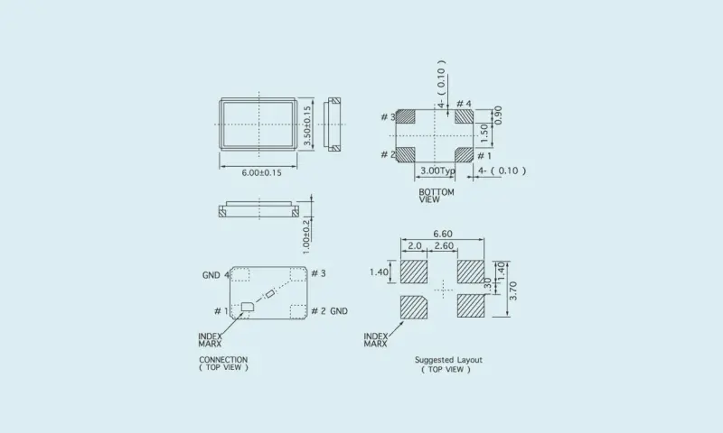 Quartz Crystal Resonator SMD 5.0&times;3.2