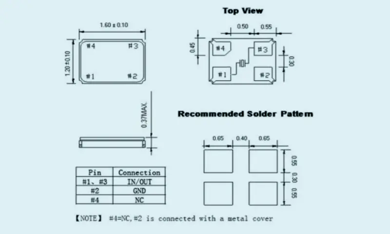 Quartz Crystal Resonator SMD 2.0*1.6